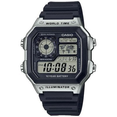 Men's Watch Casio ILLUMINATOR WORLDTIME Black Grey (Ø 40 mm)-0