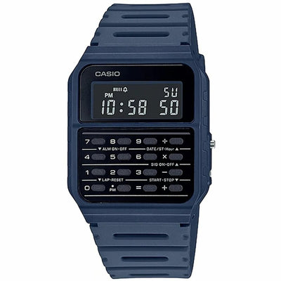 Unisex Watch Casio CALCULATOR Blue Black (Ø 35 mm)-0