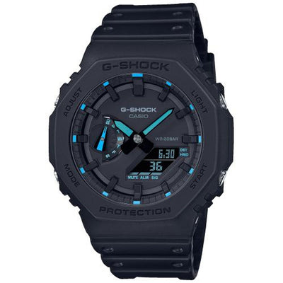 Men's Watch Casio G-Shock OAK - NEON BLUE INDEX Black (Ø 45 mm)-0