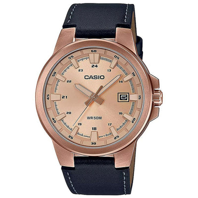 Men's Watch Casio 3D - LEATHER, ROSE GOLD ***SPECIAL PRICE*** Brown (Ø 41,5 mm)-0