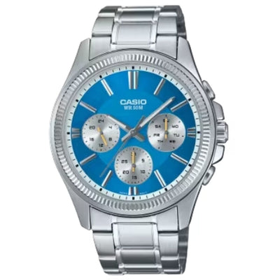 Men's Watch Casio DAY DATE MULTIFUNCTION - LIGHT BLUE-0