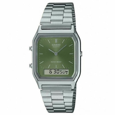 Unisex Watch Casio EDGY COLLECTION SUNRAY DIAL - GREEN MOSS Green Silver-0