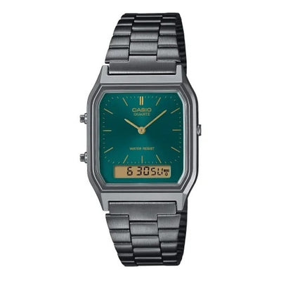 Men's Watch Casio AQ-230EGG-3AEF Green Silver-0