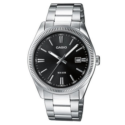 Men's Watch Casio DATE Silver Multifunction Black (Ø 39 mm)-0