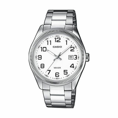 Unisex Watch Casio DATE White Silver (Ø 39 mm) (Ø 38,5 mm)-0
