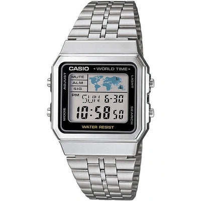 Unisex Watch Casio VINTAGE Black Silver (Ø 34 mm)-0