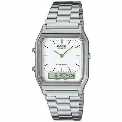 Unisex Watch Casio AQ-230A-7DMQYES White Silver (Ø 38,5 mm) (Ø 29 mm)-0
