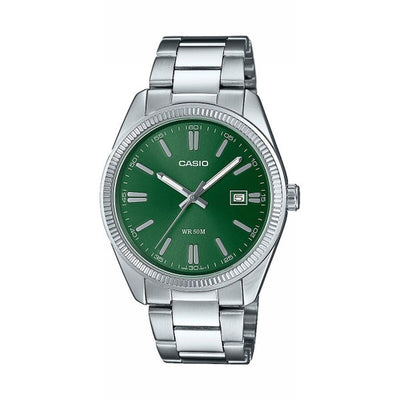 Men's Watch Casio DATE - FOREST GREEN Green Silver (Ø 38,5 mm)-0