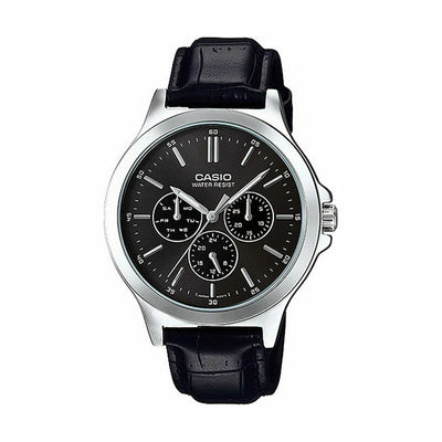 Men's Watch Casio MULTIFUNCTION BLACK, LEATHER Black (Ø 41,5 mm) (Ø 40 mm)-0