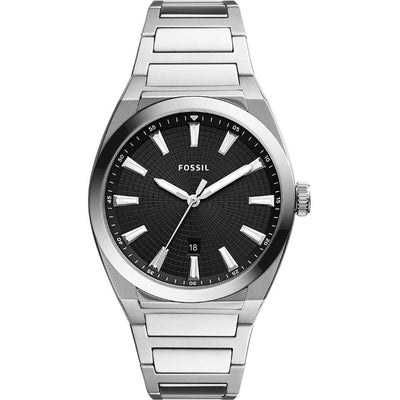 Men's Watch Fossil FS5821 Black Silver-0