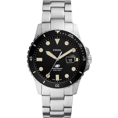 Men's Watch Fossil FS5952 Black Silver-0