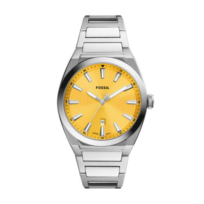 Men's Watch Fossil FS5985 Yellow Silver-0